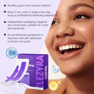 CLEZYRA Purple Teeth Whitening Strips
