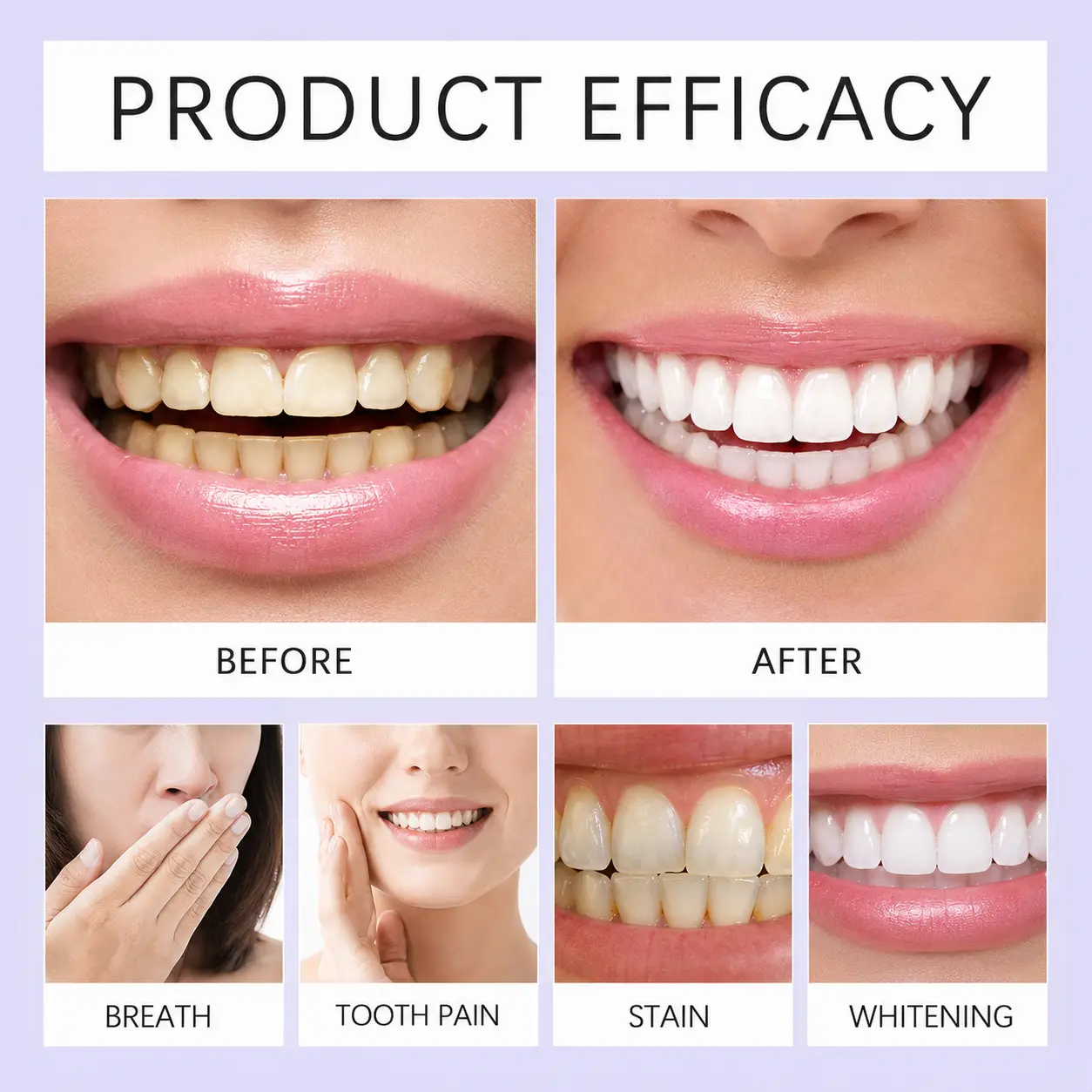 CLEZYRA Purple Teeth Whitening Strips