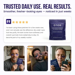 Oros Dissolving Microneedle Eye Patches for Men