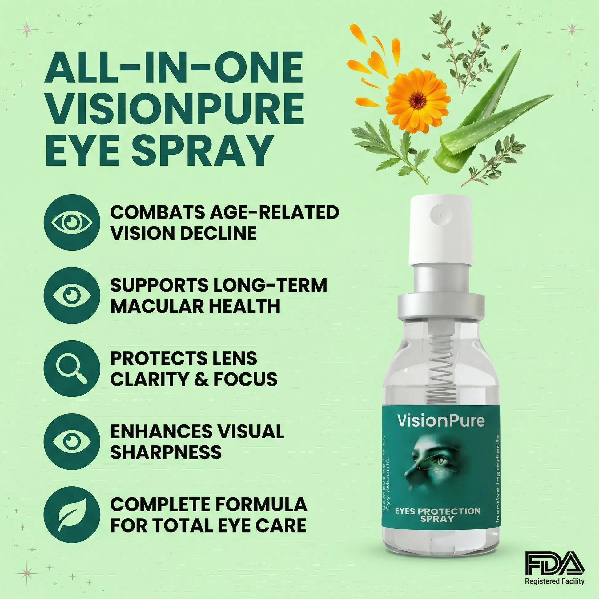 VisionPure Lutein Eye Spray | Daily Eye Wellness